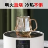 Champagne-colored hexagonal diamond glass cup, creative and individual hexagonal juice high borosilicate glass cup, household water cup with handle Application Scenario